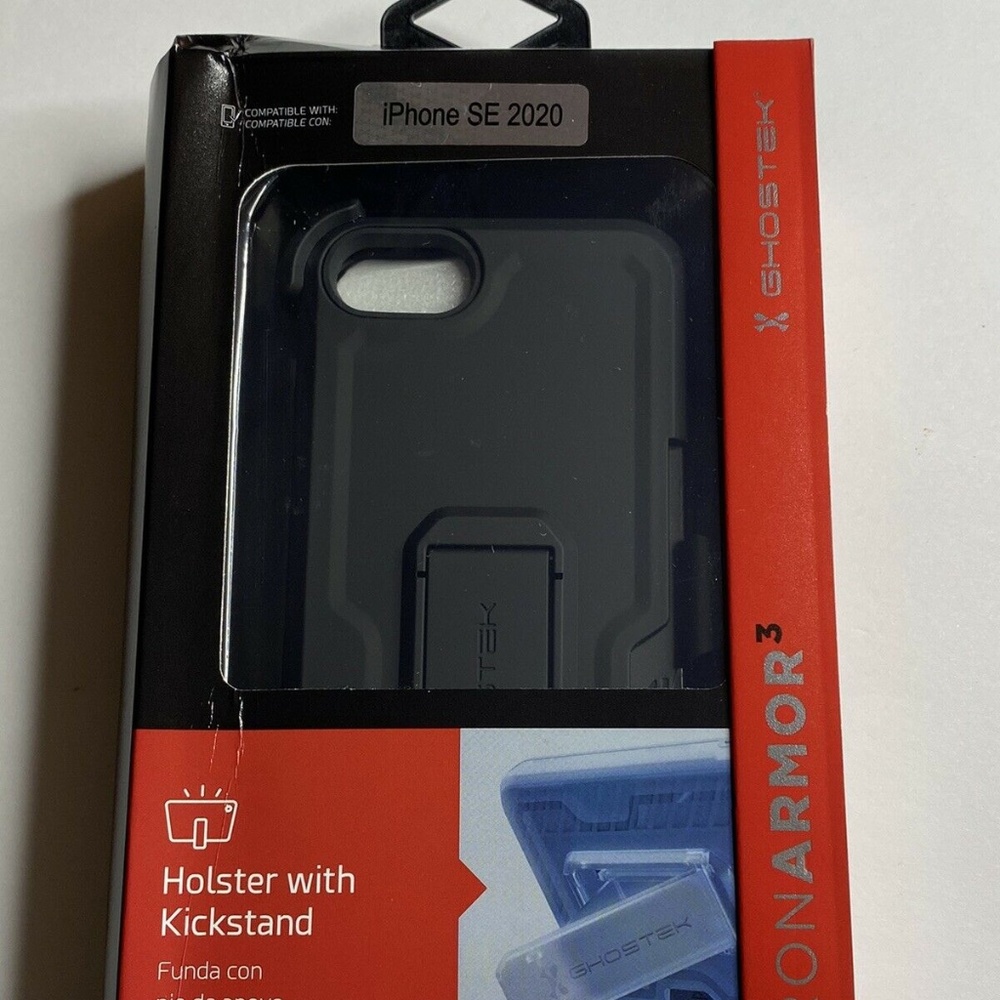 iPhone 7, 8, SE (2020) Durable Card Holder Case - Black from GHOSTEK